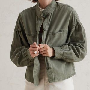 Anthropologie Sanctuary Keystone Slub Twill Shirt Jacket NWT Sz XS Moss